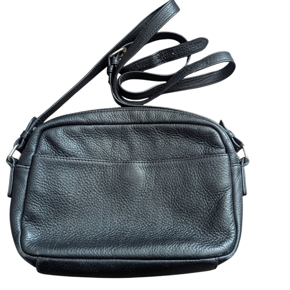Atelier Noir Black Pebbled Leather Crossbody Bag
